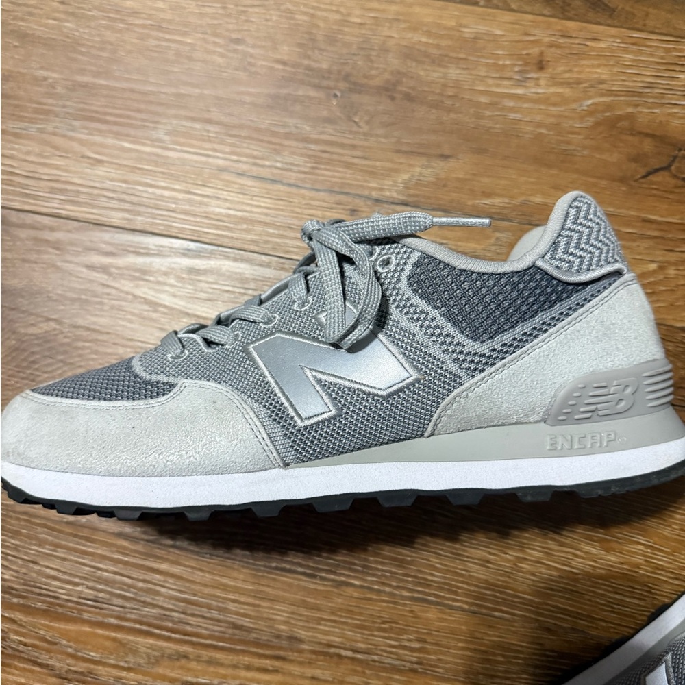 New Balance Gray and Silver Sneakers